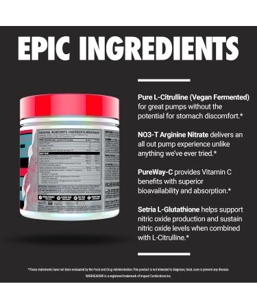 GHOST Pump Nitric Oxide Powder - 40 Servings - Sugar-Free & Stim-Free Pre-Workout Supplements - L-Citrulline Arginine Nitrate & L-Glutathione - Soy & Gluten-Free Vegan (Sour Watermelon) - Buy Online on SooperMarket.com
