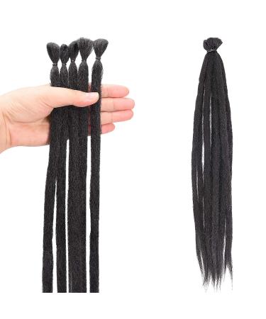 No LIFE 10PCS 50cm black Dreadlock extensions one-sided crocheted synthetic dreadlocks accessories Jamaika punk hip-hop reggae hair braiding wigs faux locs for fashion men women
