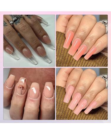 Lofuanna Poly Gel Nail Kit - Nude Set | 4 Colors Poly Extension Gel Starter Kit with Slip Solution | All-in-One Nail Strengthening Gel | DIY for Beginners - Buy Online on SooperMarket.com