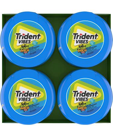 Trident Vibes SOUR PATCH KIDS Blue Raspberry Sugar Free Gum - 160 Pieces - Buy Online on SooperMarket.com