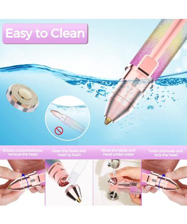 Facial Hair Removal for Women - Flawless Touch Hair Remover & 2 in 1 Trimmer with LED Light - Rechargeable Epilator for Peach Fuzz, Lips, Chin, Arms - Buy Online on SooperMarket.com