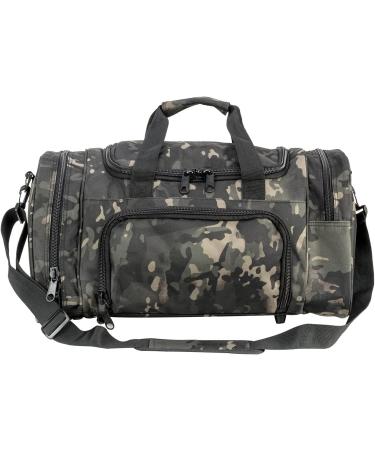 PANS Military Waterproof Duffel Bag with Shoes Compartment - Black Multicam | Tactical Outdoor Gym Bag for Sports Travel & Camping - Buy Online on SooperMarket.com