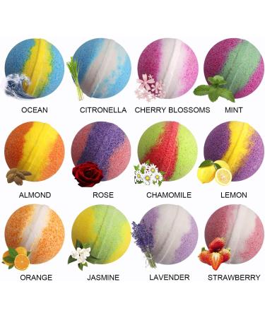 TTRWIN Bath Bombs Gift Set - 12 Organic & Natural Handcrafted Bubble Bath Bombs - Buy Online on SooperMarket.com