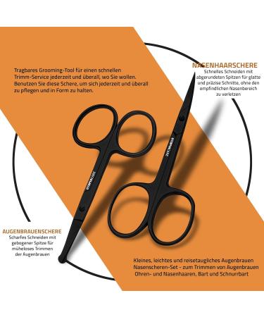 Utopia Care Professional Stainless Steel Beauty Scissors Set - Hairdressing Eyebrows Nasal Hair Ear Screens & Nail Scissors - Safe Black Skin Scissors for All Your Grooming Needs - Buy Online on SooperMarket.com
