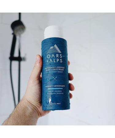 Oars + Alps Mens Body and Face Wash | Vitamin E Infused Skincare | Vegan & Gluten Free | Fresh Ocean Splash | 1 Pack - Buy Online on SooperMarket.com