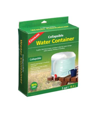Coghlan's Collapsible Water Container, 5-Gallon, Clear White, 11" x 11" x 12"