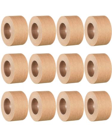 Tondiamo 12 Rolls Micropore Tan Surgical Tape Medical Tape Aid Tape Skin Tape Adhesive Face Tape Breathable Nose Tape Non Woven Paper Mouth Tape for Sleeping Household Supplies (1 Inch x 10 Yards)