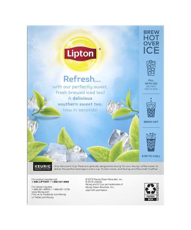 Lipton Southern Sweet Black Tea K-Cup Pods - 24 Pods - Refreshing Sweetness - Buy Online on SooperMarket.com