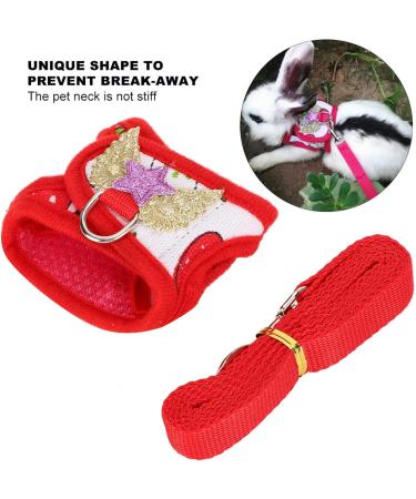 Fdit Small Animals Harness and Leash Set Soft Harness with Lead for Rabbits Bunny Rabbits Adjustable Harness (S) - Buy Online on SooperMarket.com