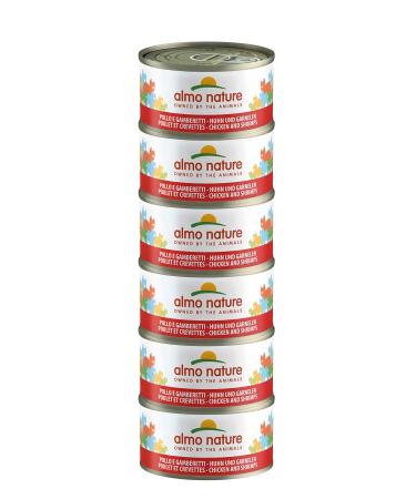 Almo Nature Megapack wet cat food - chicken and shrimp - pack of 6 (6x70g)