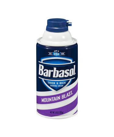 Barbasol Mountain Blast Thick & Rich Shaving Cream for Men 10 Ounce