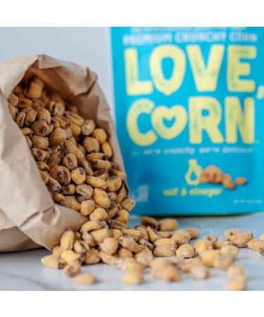 LOVE CORN Salt & Vinegar Snack | Crunchy Corn | 1.6oz x10 bags | Non-GMO, Gluten-Free, Plant Based, Low-Sugar - Buy Online on SooperMarket.com