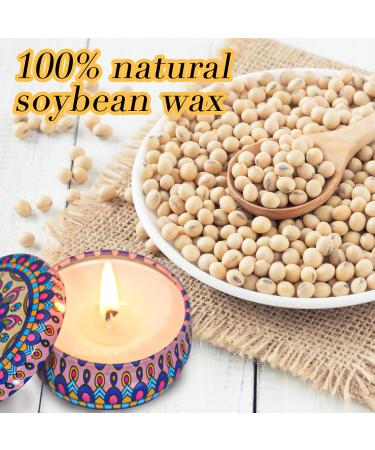 Aromatherapy Gift Set - 6-Pack Fragrance Candles with Rose Lavender Vanilla & More | Natural Soy Wax | Relaxing Stress Relief & Travel Gifts for Women - Buy Online on SooperMarket.com