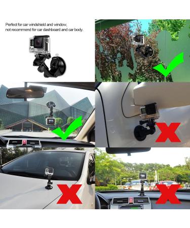Sametop Suction Cup Mount for GoPro, DJI, and Action Cameras - Ideal for Car Windshield - Buy Online on SooperMarket.com