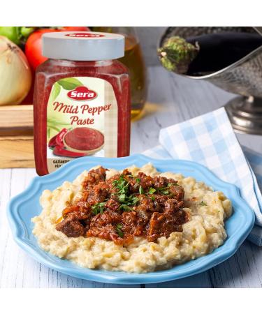 Sera Mild Pepper Paste 25.4 Oz Jar (2 PACK) - No Sugar, No Artificial Preservatives - Add Unique Peppery Flavor to Your Dishes - Ideal for Spreads & Sandwiches - Buy Online on SooperMarket.com