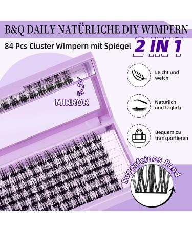 Eyelash Extensions 84 PCs | Z15 B&C Individual Eyelashes | DIY Lash Clusters for Beginners | Reusable Single Eyelash Brushes | D-16mm Lashes for At-Home Extensions - Buy Online on SooperMarket.com