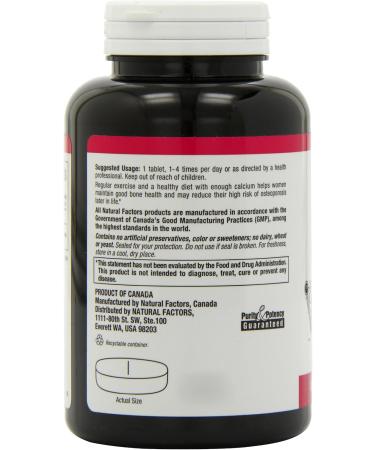 Natural Factors - Calcium Factor+ Citrate 350mg 90 Tablets - Buy Online on SooperMarket.com