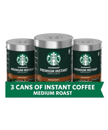 Starbucks Premium Instant Coffee  Medium Roast  100% Arabica  3 Tins (up to 120-cups total)