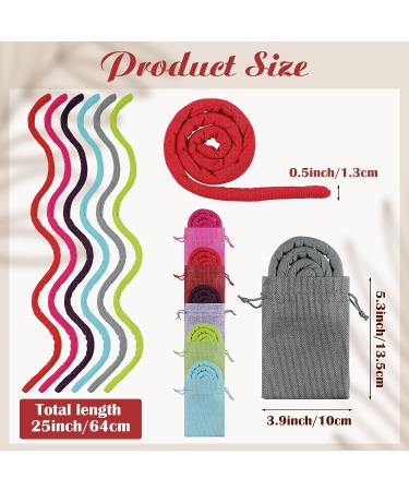 Nosiny 6 Pcs Spiral Lock Hair Ties - Colorful Dreadlock Accessories for Locs - Bendable Bands for Thick Curly Hair - Ponytail Holders for Women Men - Includes 6 Bags - Buy Online on SooperMarket.com