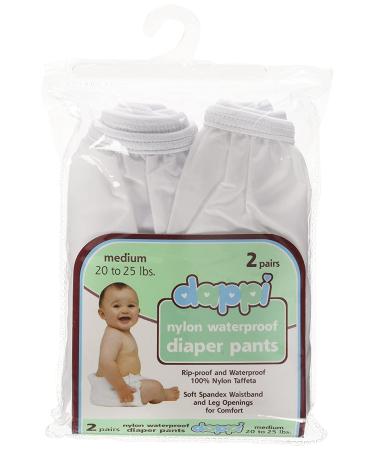 Dappi Waterproof Nylon Diaper Pants White Medium - 2 Pack - Buy Online on SooperMarket.com