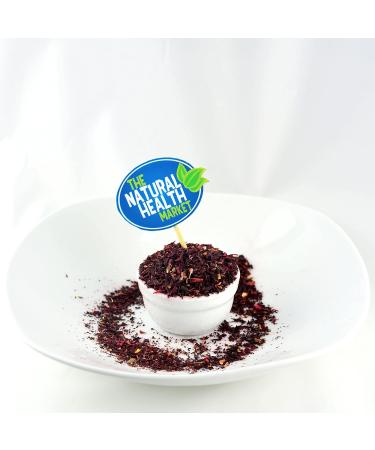 Organic Hibiscus Tea Bags (100 Bags) - Natural Health Market Roselle Tea, Vivid Red Tea, 100% Natural Flowers - 100 Count - Buy Online on SooperMarket.com