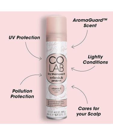COLAB+ Dry Shampoo Refresh & Protect 200ml 2 Pack - No White Residue No Fuss All Hair Types Fresh Scent - Buy Online on SooperMarket.com