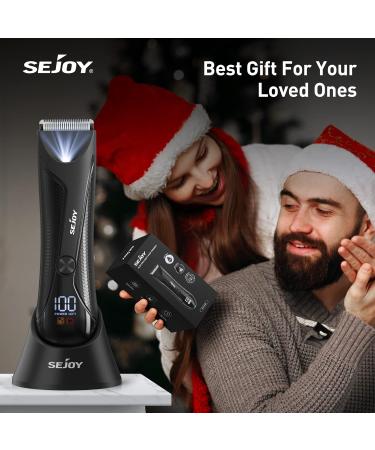 Premium Body Hair Trimmer for Men - Electric Razor for Pubic Armpits & Breasts with Charging Station - Buy Online on SooperMarket.com