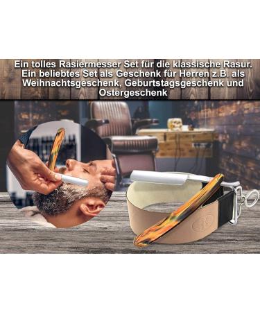 Beginner Shaving Set - Classic 5/8 Razor & 2-Sided Leather Strop | International Shipping Available - Buy Online on SooperMarket.com