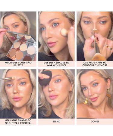ICONIC LONDON Multi Use Sculpting Palette - Contour Conceal & Highlight | Cruelty-Free & Vegan Makeup | Shop Internationally - Buy Online on SooperMarket.com