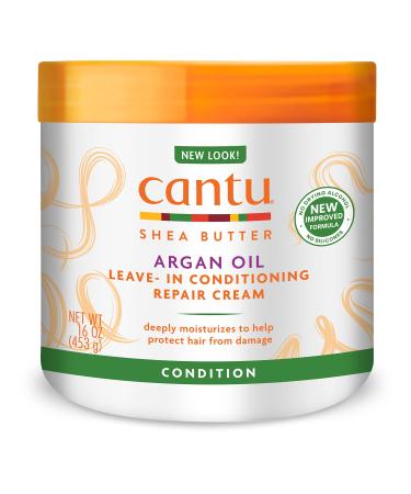Cantu Leave-In Conditioning Repair Cream with Argan Oil, 16 oz (Packaging May Vary)