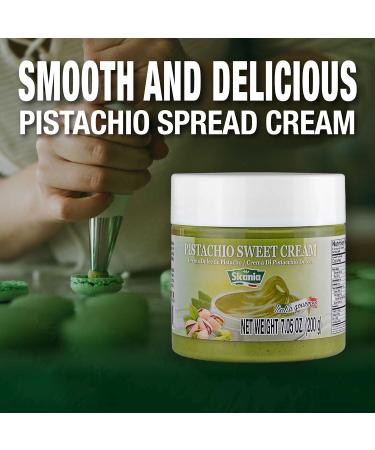 SICANIA Premium Pistachio Cream 7.05 oz - Authentic Italian Gluten-Free Non-GMO Gourmet Spread for Desserts & Pastries - Perfect for Dubai Pistachio Chocolate Bar - Buy Online on SooperMarket.com