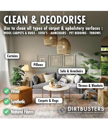 Dirtbusters 5L Carpet Cleaner Shampoo Solution - Stain Remover & Odor Treatment - Orange Fresh Scent - Buy Online on SooperMarket.com