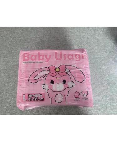 LittleForBig Adult Printed Diaper 10 Pieces - Baby Usagi Pink L - Large 36-48 - Buy Online on SooperMarket.com