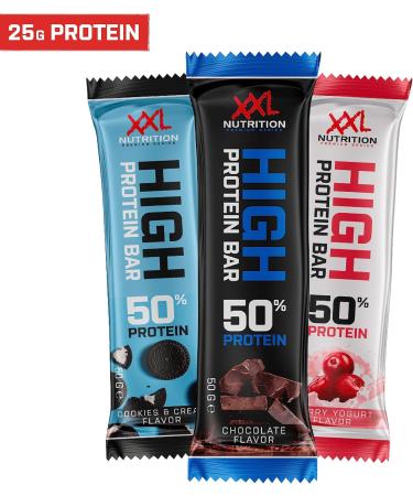 Buy XXL Nutrition High Protein Bar 2.0 - Cookies & Cream Flavor - 20 Pack | Protein Snack for Health & Fitness - Buy Online on SooperMarket.com