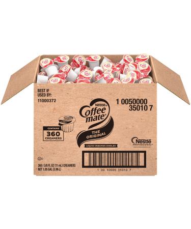 Nestle Coffee mate Coffee Creamer, Original, Liquid Creamer Singles, Non Dairy, No Refrigeration, Box of 360
