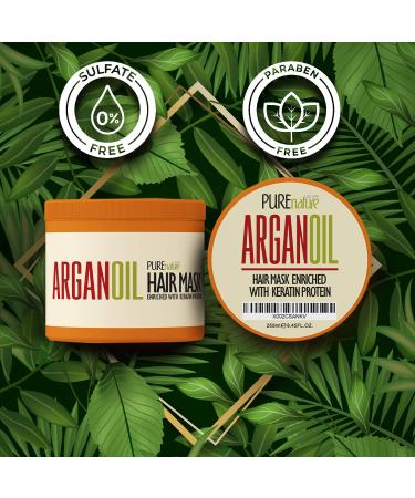 Pure Nature Lux Spa Moroccan Argan Oil Hair Mask - Sulfate-Free Deep Conditioner for Dry, Damaged Hair - Split End Moisturizer and Hydrating Treatment - Buy Online on SooperMarket.com