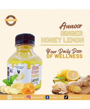 Annoor 100% Raw Honey with Pressed Ginger & Lemon Juice Concentrate - Detox Water Refresher, Tea, Cocktail & Dressing - 12.5 Fl Oz - Buy Online on SooperMarket.com