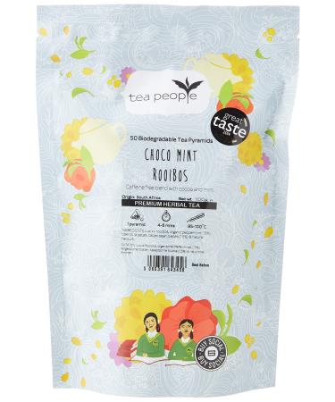Tea People Choco Mint Rooibos 50 Tea Pyramids Pack Chocolate Mint Rooibos Mint 50 Count (Pack of 1)