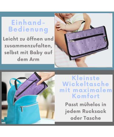 Buy Bubenherz XL Diaper Pocket - Comfort Hygienic Wrap & Non-Slip Wet Cloth Compartment | On-the-Go Changing Bag Organizer - Violet Feed - Buy Online on SooperMarket.com