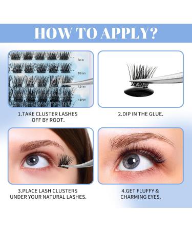Cluster Eyelash Extensions 120pcs Cluster Lashes Individual Lashes D Curl 0.07mm 8-16mm Mix Ribbon Lashes Wide Stem Natural Lashes DIY Lash Extensions GEMERRY Lashes(C09-D-0.07-8-16mm) 8-16 mix C09 - Buy Online on SooperMarket.com