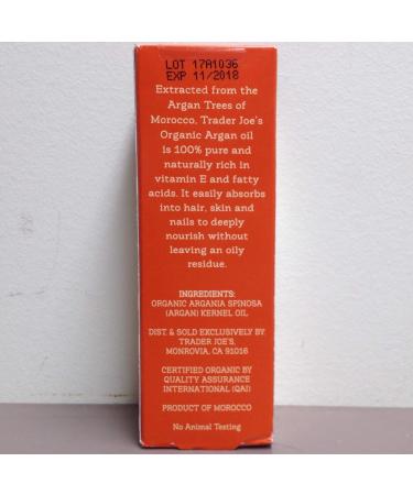 Buy Trader Joe's 100% Organic Argan Oil - Premium Quality & Fast International Shipping - Buy Online on SooperMarket.com