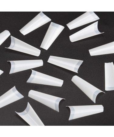 1000PCS Curved Long Coffin Nail Tips - Half Cover Ballerina Fake Nails for DIY Mani-Pedi | 10 Sizes - Perfect for Nail Studios - Buy Online on SooperMarket.com
