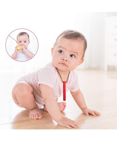 Sensory Chew Necklace for Autism & ADHD - 2 Pack Soft BPA-Free Silicone Teething Necklace for Children with Anxiety - Seeway Chewy Necklace - Buy Online on SooperMarket.com