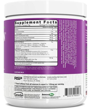 AminoLean Pre Workout Powder - Energy Boost & Weight Management with BCAA Amino Acids, Natural Caffeine - 30 Servings - Buy Online on SooperMarket.com