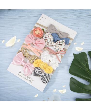 12-Piece Baby Hair Bands | Fashionable Frontal Ligaments & Accessories for Toddlers and Newborns - Buy Online on SooperMarket.com