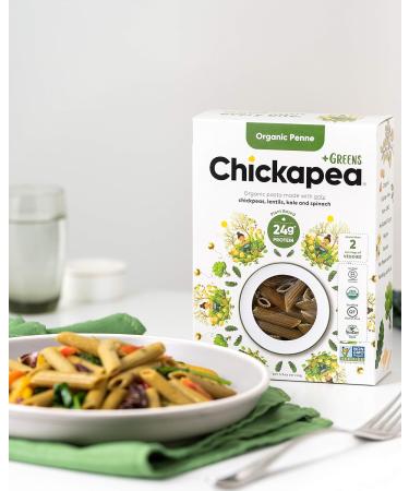 Chickapea Lentil Kale and Spinach Pasta - High Protein Organic Penne - Gluten Free, Non-GMO, Vegan Pasta - 8 oz (Pack of 6) - Buy Online on SooperMarket.com