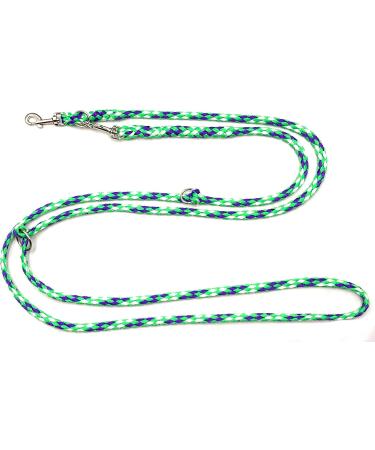 Lightweight & Durable 4-Way Adjustable Dog Leash for Small Dogs up to 15kg - Reno (Green-White-Purple) - 2.40m 2.80m 3.50m Options Available - Buy Online on SooperMarket.com