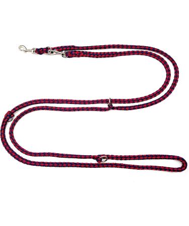 Lightweight & Durable 4-Way Adjustable Dog Leash for Small Dogs - 2.80m Montana (Bordeaux-Maineblau) | Perfect for Dogs up to 15 kg - Buy Online on SooperMarket.com
