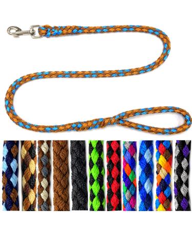 Dog linen big dogs jumbo with hand loop up to 80 kg 1m-5m selectable / Kleine / exercise line / training line very stable 17 colors (1m Hawaii (brown curry-t rkis)) 1m Hawaii (brown curry-t rkis)