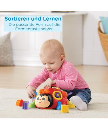 VTECH Baby Happy Learning Beetle | Interactive Sorting Toy for Shapes Colors & Numbers | Ages 12-36 Months | Red - Buy Online on SooperMarket.com